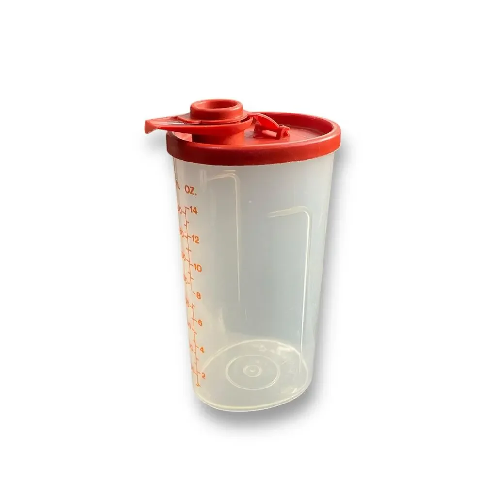 Tupperware Sweet Saver Syrup Dispenser Honey Paprika Red 640 641 642 Vintage